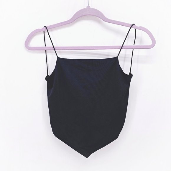 Vintage Tops - Anxiety Cafe Vintage Backless Cami Crop Top